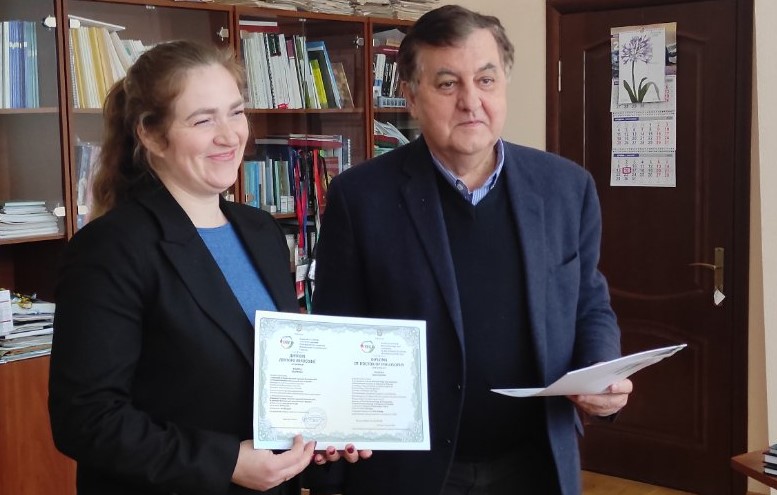 Привітання з отриманням диплому Марини Радченко Ярославом Борисовичем